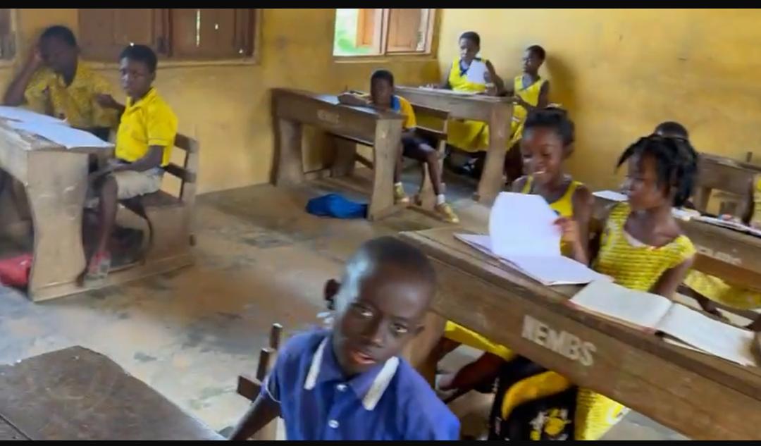 Dilapidated classroom conditions in Asebu